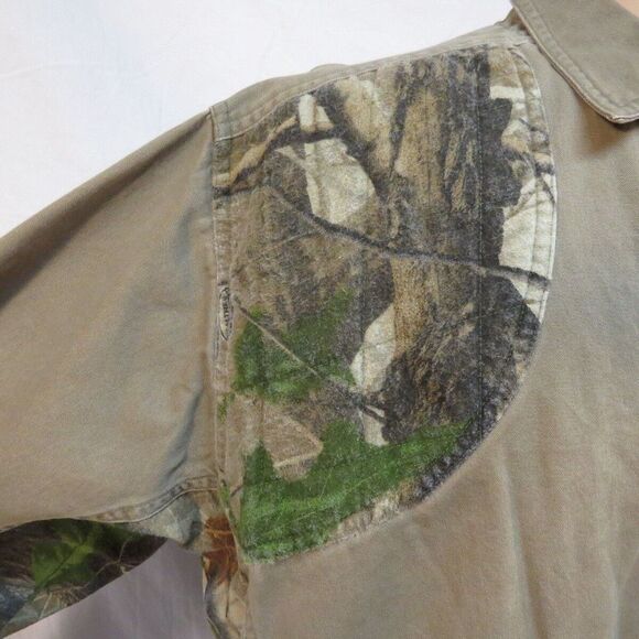 Progear by Wrangler Shooting Shirt Camo Shoulder Pad Brown Size XL 17-17 1/2 - Picture 2 of 5